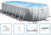 INTEX Prism Frame Oval Premium Pools Bazénový Set 610 x 305 x 122 cm 26798GN