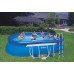 INTEX Bazén Frame Set ovál, 6,1 x 3,66 x 1,22 m, kartušová filtrácia a schodíky 128194