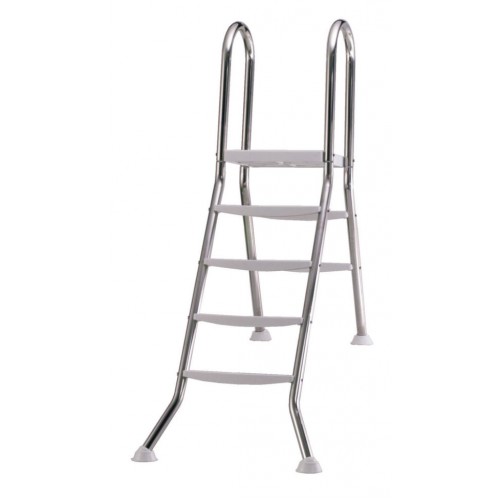 INTEX Rebrík montovaného bazénu ušľachtilá oceľ, 4 + 2 schody 018001