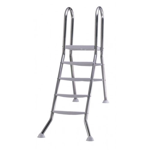 INTEX Rebrík montovaného bazénu ušľachtilá oceľ, 5 + 2 schody 018021