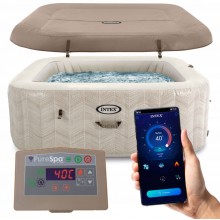 INTEX Pure Spa Chevron Deluxe Vírivka so systémom slanej vody 28472NP