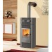 EDILKAMIN JAZZ teplovzdušná krbové kachle na drevo s ohrievačom pokrmov, sivá 641820