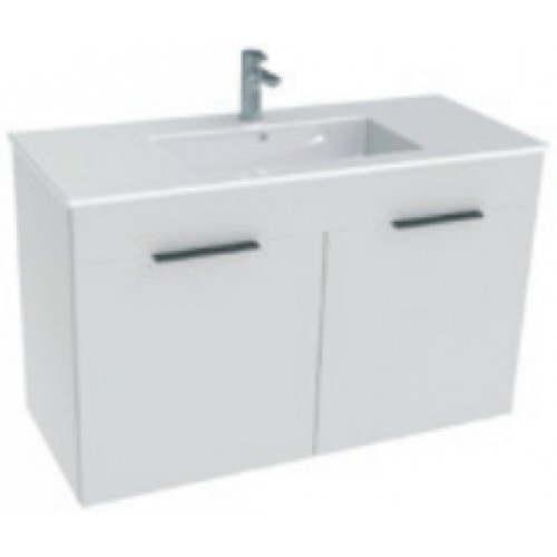 Jika CUBE Skrinka s umývadlom 100x43cm, s 2 dverami, biela H4536511763001