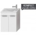 Jika CUBE Skrinka s umývadlom 50x34cm, s 2 dverami, biela H4536411763001