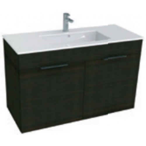 Jika CUBE Skrinka s umývadlom 100x43cm, s 2 dverami, tmavý dub H4536511763021