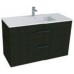 Jika CUBE Skrinka s umývadlom 100x43cm, s 2 zásuvkami, tmavý dub H4536521763021