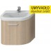 Jika OLYMP Deep Skrinka pod umývadlo 60cm, so zásuvkou, oblé čelo, jaseň H4541334343401