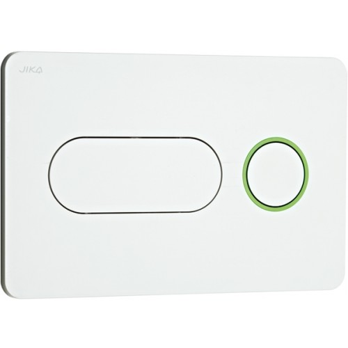 Jika PL8 tlačidlo Dual Flush, biela farba zelený prúžok H8936460000001 Jika PL8 tlačidlo Dual Flush, biela farba zelený prúžok H8936460000001