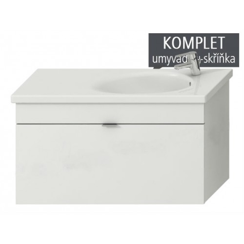 Jika TIGO skrinka s umývadlom 100cm, bez otvoru, PRAVÉ, s 1 zásuvka biela 455186