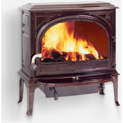Jotul F 400 SE krbové kachle, hnedá majolika, dvierka bez ozdobných priečok 30049853