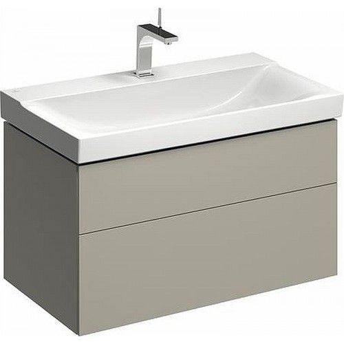 KERAMAG DESIGN Xeno 2 spodné skř.pod umyv.90 cm, 2.zás. šedobéž.matná / Greig 807291000