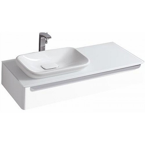 KERAMAG DESIGN myDay skrinka pod umýv. 115x41cm otv. vľavo, lesklá biela, vč.LED 824260000