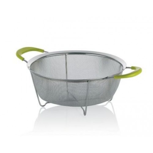 KELA Cedník nerez 25,5 cm COLINO zelený KL-11301