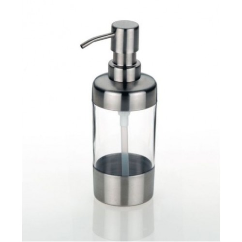 KELA Dávkovač mydla LEKI, 18cm okrúhly ušľachtilá oceľ / acryl KL-18244 KELA Dávkovač mydla LEKI, 18cm okrúhly ušľachtilá oceľ / acryl KL-18244