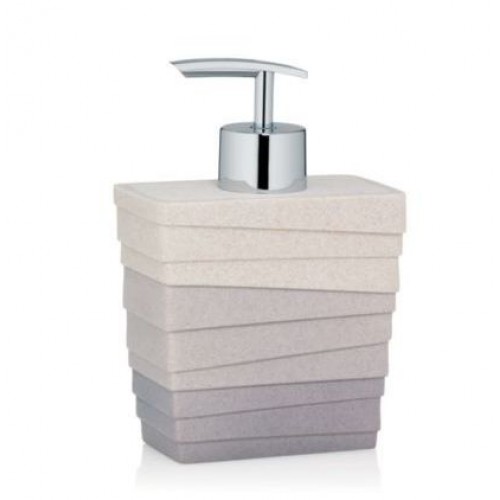 KELA Dávkovač mydla Valur poly, šedá 10x6x15cm KL-22803