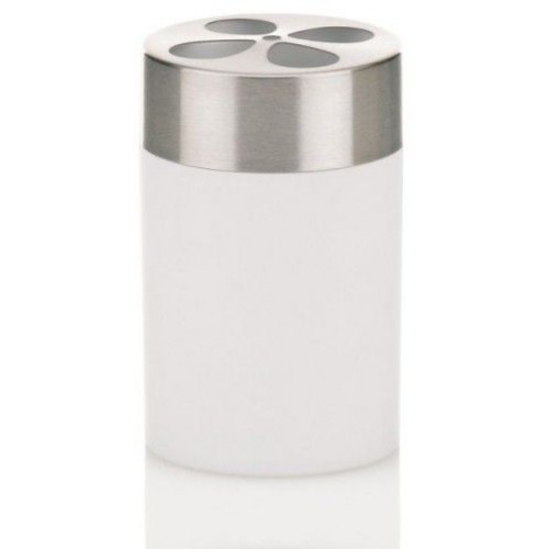 KELA Držiak na zubnú kefku LINO ABS biely / ušľachtilá oceľ KL-18569