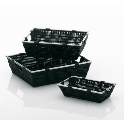 KELA Kôš Noblesse PP plast, čierny 33x25x10 cm KL-21092