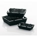 KELA Kôš Noblesse PP plast, čierny 26x16x7 cm KL-21093
