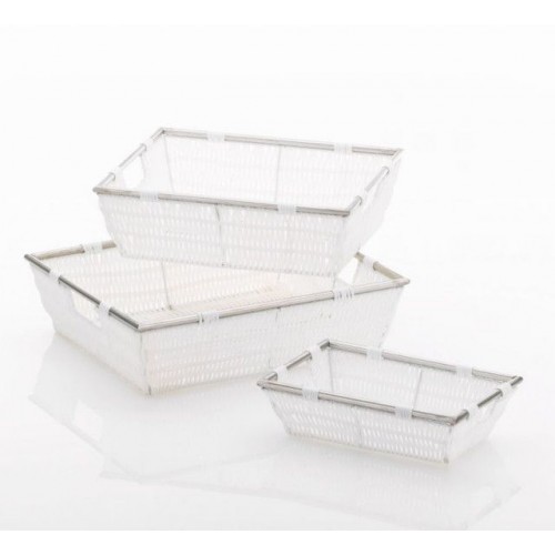 KELA Kôš Noblesse PP plast, biely 33x25x10 cm KL-21117