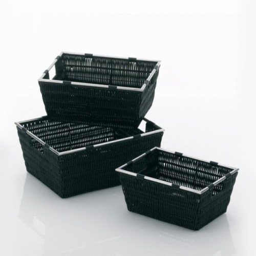 KELA Kôš Noblesse PP plast, čierny 33x25x15 cm KL-21571