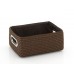 KELA Kôš RIMOSSA 28x20x12cm, plast hnedý, kovový úchyt KL-21840