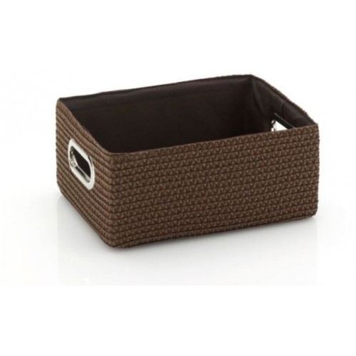 KELA Kôš RIMOSSA 31x23x14cm, plast hnedý, kovový úchyt KL-21841