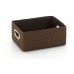 KELA Kôš RIMOSSA 31x23x14cm, plast hnedý, kovový úchyt KL-21841