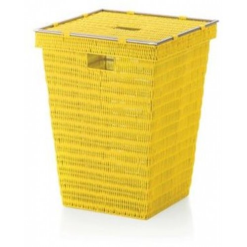 KELA Kôš na bielizeň Noblesse PP plast, žltý 40x40x53 cm KL-22628