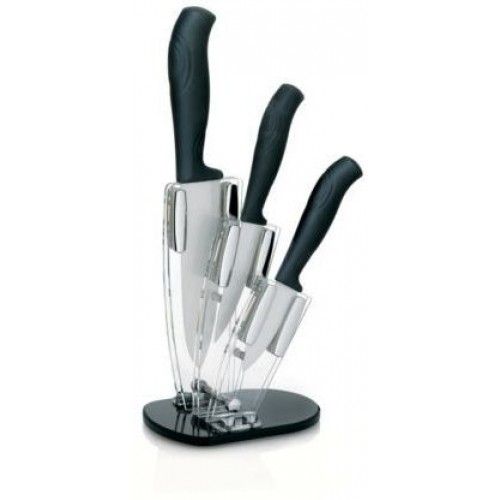 KELA Sada keramických nožov v bloku SPADA KL-11285