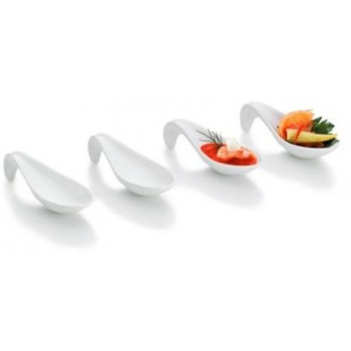 KELA Servírovacie lyžice PETIT 4ks, porcelán KL-10986
