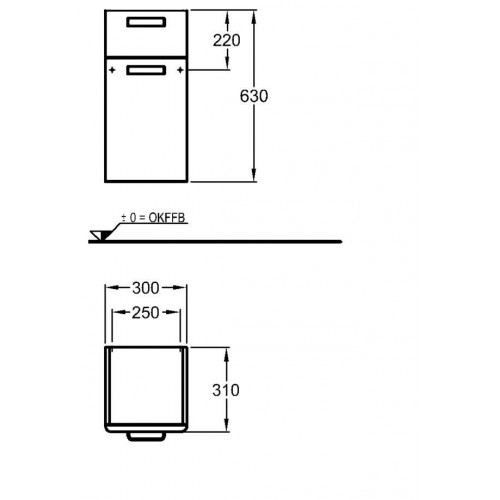 KERAMAG Renova Nr.1 postranné skrinka nízka, závesná, svetlý dub 30 x 63 x 31cm 880011 KERAMAG Renova Nr.1 postranné skrinka nízka, závesná, svetlý dub 30 x 63 x 31cm 880011
