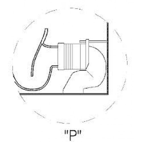 KERAMAG Icon odpadová sada "P", s upevňovacím materiálom, 521170