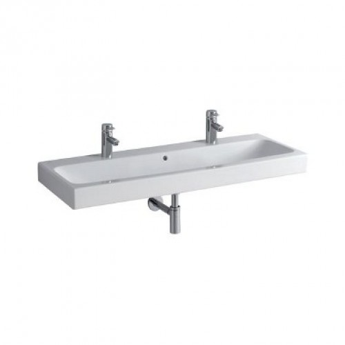 KERAMAG Icon umývadlo 120 x 48,5 cm, s 2 otvormi pre batériu, s prepadom, biela 124020000
