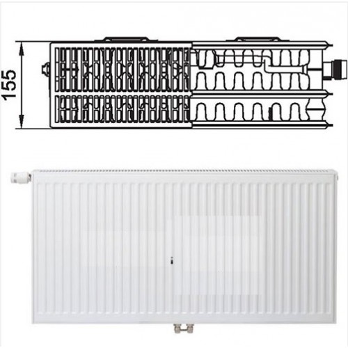 Kermi panelový radiátor VM so stredovým pripojením 33 750/1400 FTM330751401R1K
