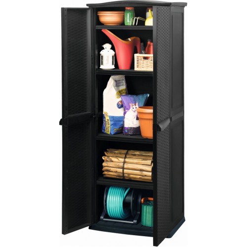 KETER RATTAN STYLE TALL SHED Úložná skriňa, 70 x 50 x 179 cm, antracit 17190092