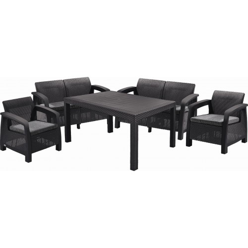 KETER BAHAMAS FIESTA Set záhradný, ratan, grafit/sivá 17205477 KETER BAHAMAS FIESTA Set záhradný, ratan, grafit/sivá 17205477