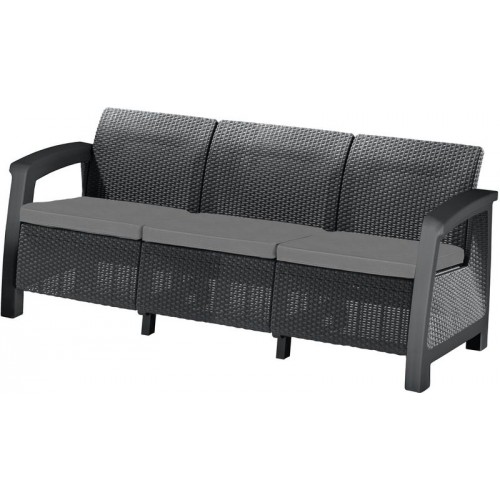 KETER BAHAMAS LOVE SEAT MAX Pohovka, 182 x 70 x 79cm, ratan, grafit/studená šedá 17205920 KETER BAHAMAS LOVE SEAT MAX Pohovka, 182 x 70 x 79cm, ratan, grafit/studená šedá 17205920