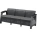 KETER BAHAMAS LOVE SEAT MAX Pohovka, 182 x 70 x 79cm, ratan, grafit/studená šedá 17205920