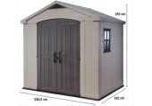 BAZÁR KETER FACTOR 8 x 6 záhradný domček, 256,5 x 182 x 243 cm 17197897 POŠKODENÝ OBAL!!