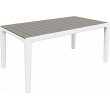 KETER HARMONY Záhradný stôl, 160 x 90 x 74 cm, biela/sivá 17201231