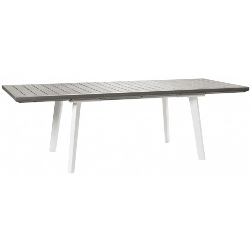 VÝPREDAJ KETER HARMONY rozkladací stôl 162x100x74 cm, biela/sivá 17202278 POŠKODENÝ OBAL!!