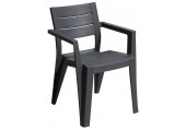 KETER JULIE Záhradná stolička, 61,5 x 58,5 x 79 cm, grafit 17209497