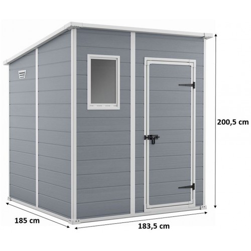 KETER MANOR PENT 6 x 6 záhradný domček, 183,5 x 185 x 200,5 cm 17208243