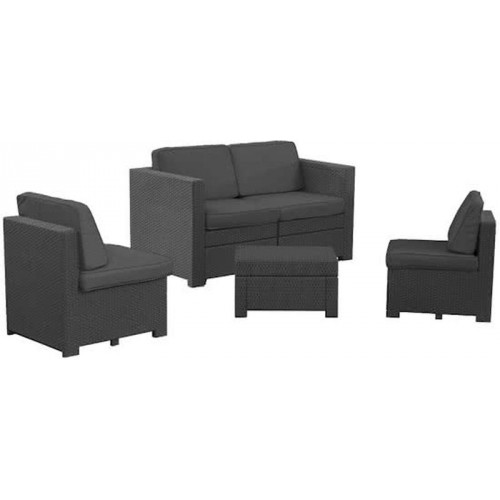 KETER MODUS set záhradný, ratan, grafit/sivá 17191834 KETER MODUS set záhradný, ratan, grafit/sivá 17191834