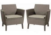 KETER SALEMO DUO Kreslo 2 ks, 74 x 67 x 76 cm, cappuccino/piesková 17209040