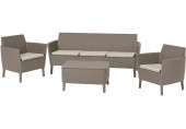 KETER SALEMO 3 SEATER Set záhradný, cappuccino/béžová 17205990