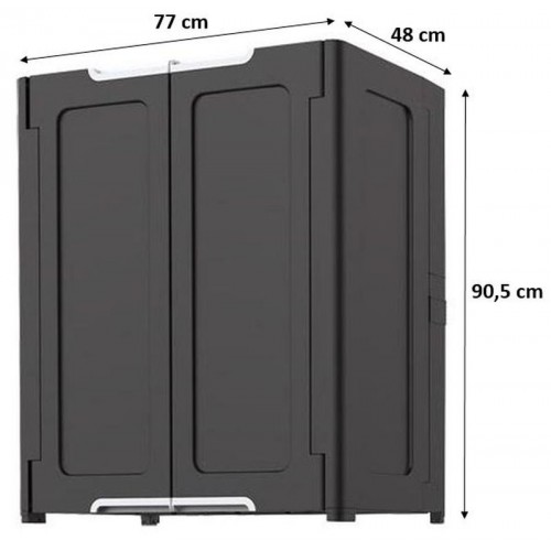 KETER MAGIC skriňa 77 x 90,5 x 48 cm, tmavo šedá 236775