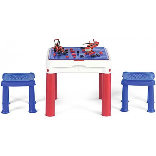 KETER CONSTRUC TABLE kreatívne stolík na Lego, modrá/červená/biela 17201603