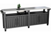 KETER UNITY CHEF 415L Skrinka s drezom, 237 x 51,3 x 89,4 cm, grafit 17206370