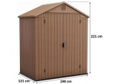 KETER DARWIN 6 x 4 záhradný domček, 190 x 121 x 221 cm, hnedý 17210351